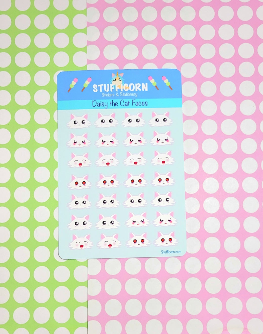 Daisy Cat Face Stickers