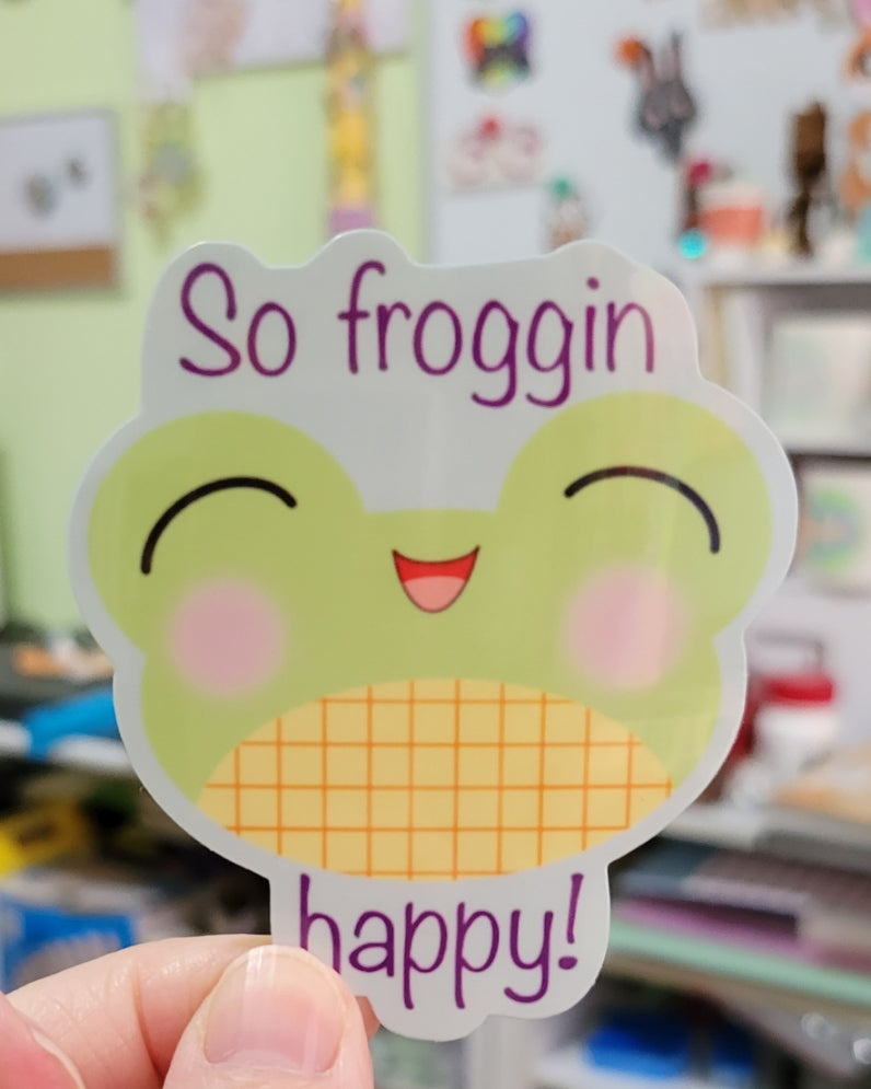 So Froggin Happy Sticker