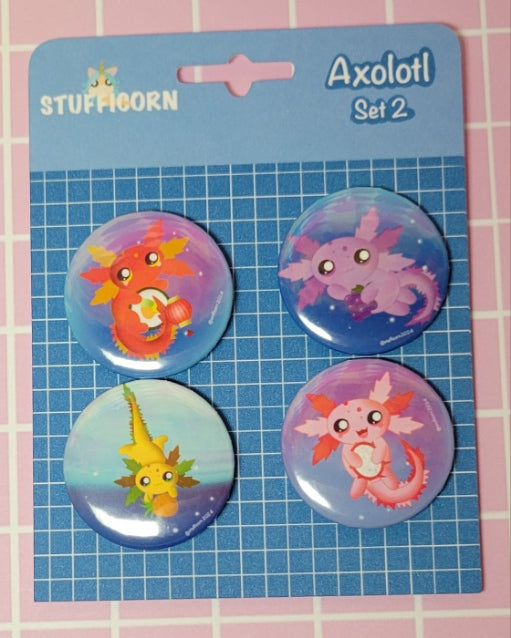 Flavor Axolotl Set 1  And 2 Buttons