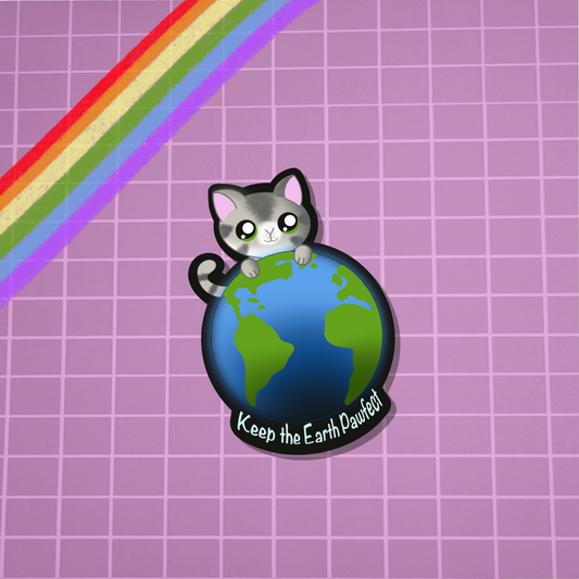 Earth Cat Sticker