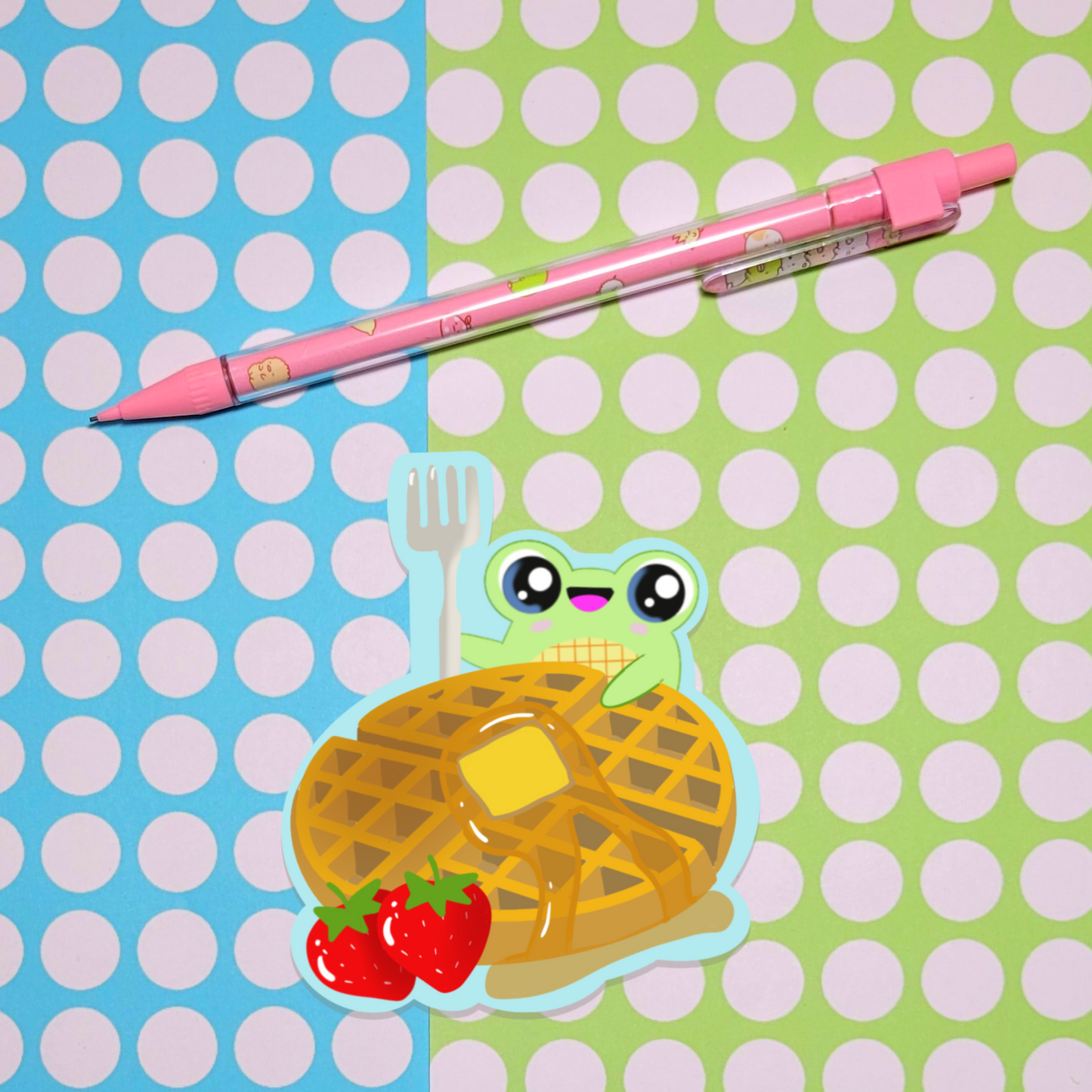 Luci Loves Waffles Sticker
