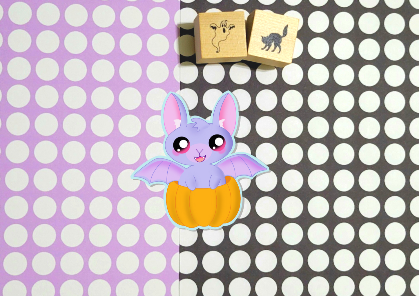 Pumpkin Bat Sticker
