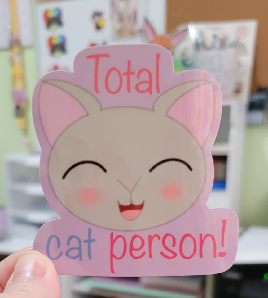 Total Cat Person Sticker