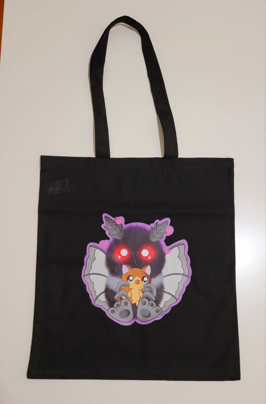 Mothman And Kitten Tote Bag