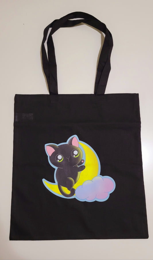 Moon Cat Tote Bag