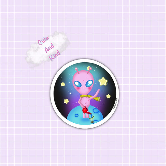 Cute and Kind-Alien Sticker