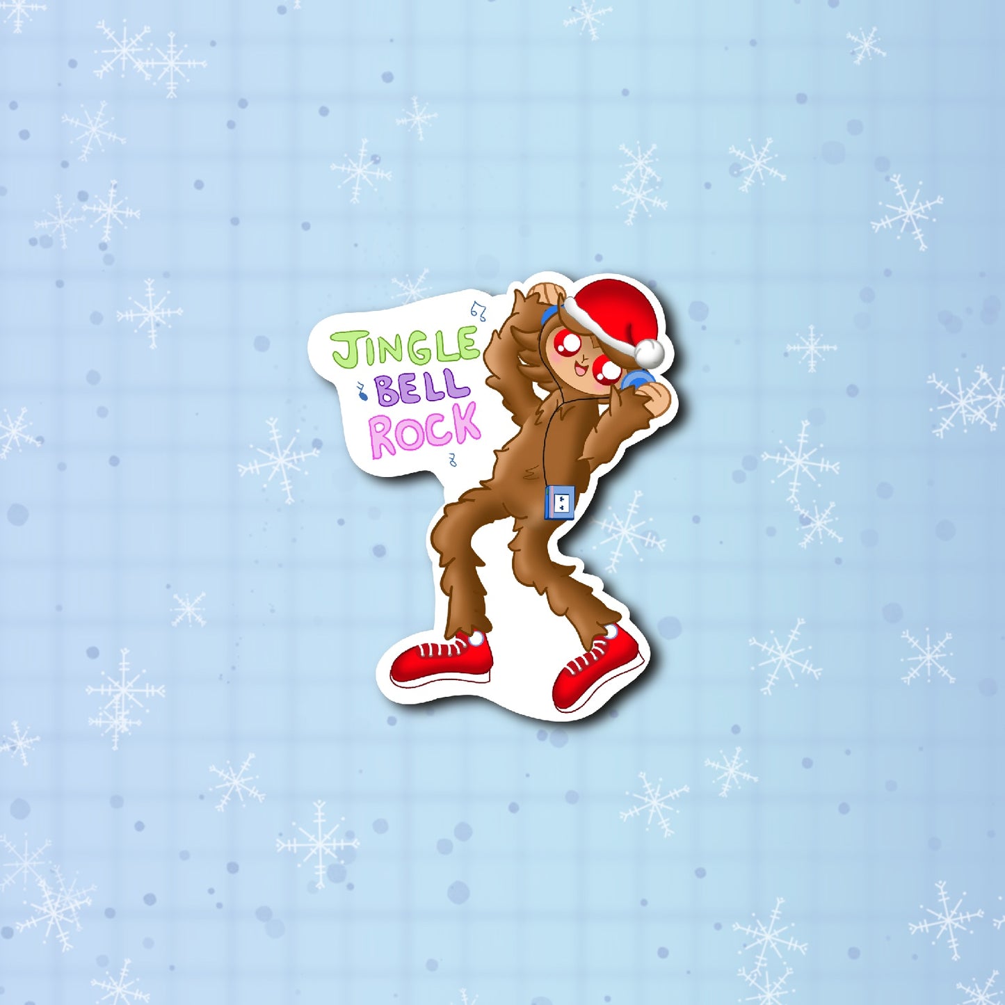 Jingle Bell Bigfoot Sticker