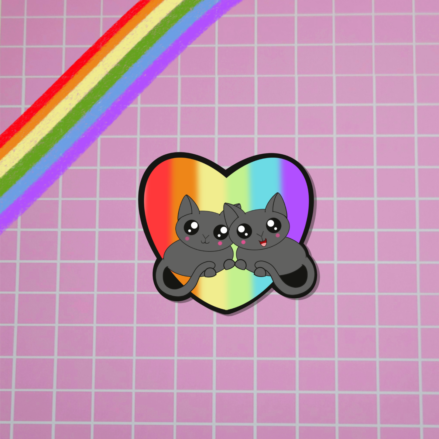 Cats Love Everyone Sticker