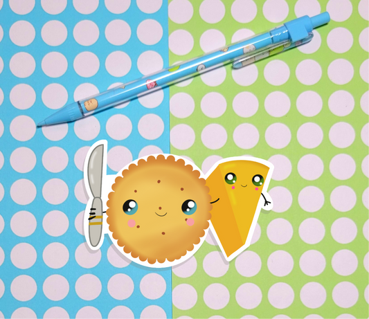 Cheese and Crackers Sticker