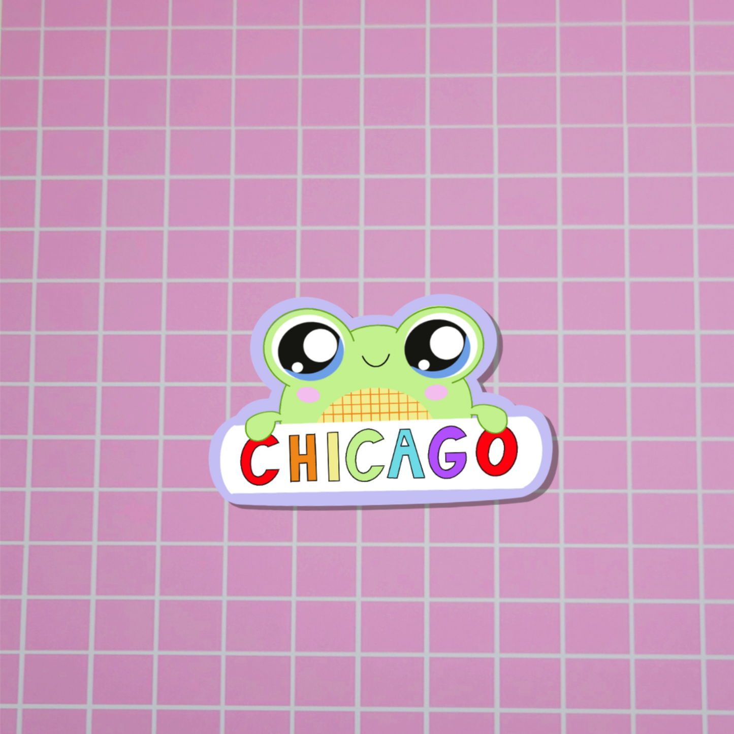 Chicago Frog Sticker
