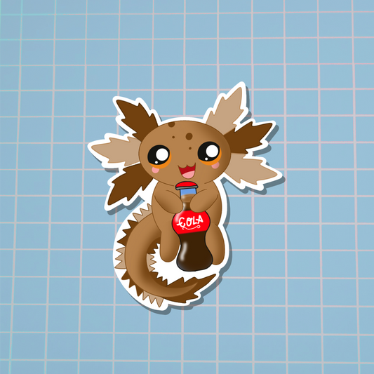 Cola Axolotl Sticker