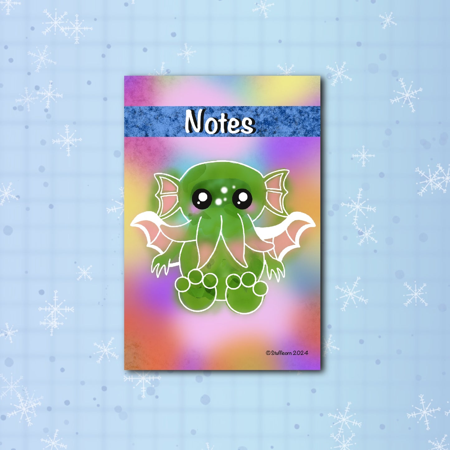 Watercolor Cthulhu Mini Notebook (30 Pages)