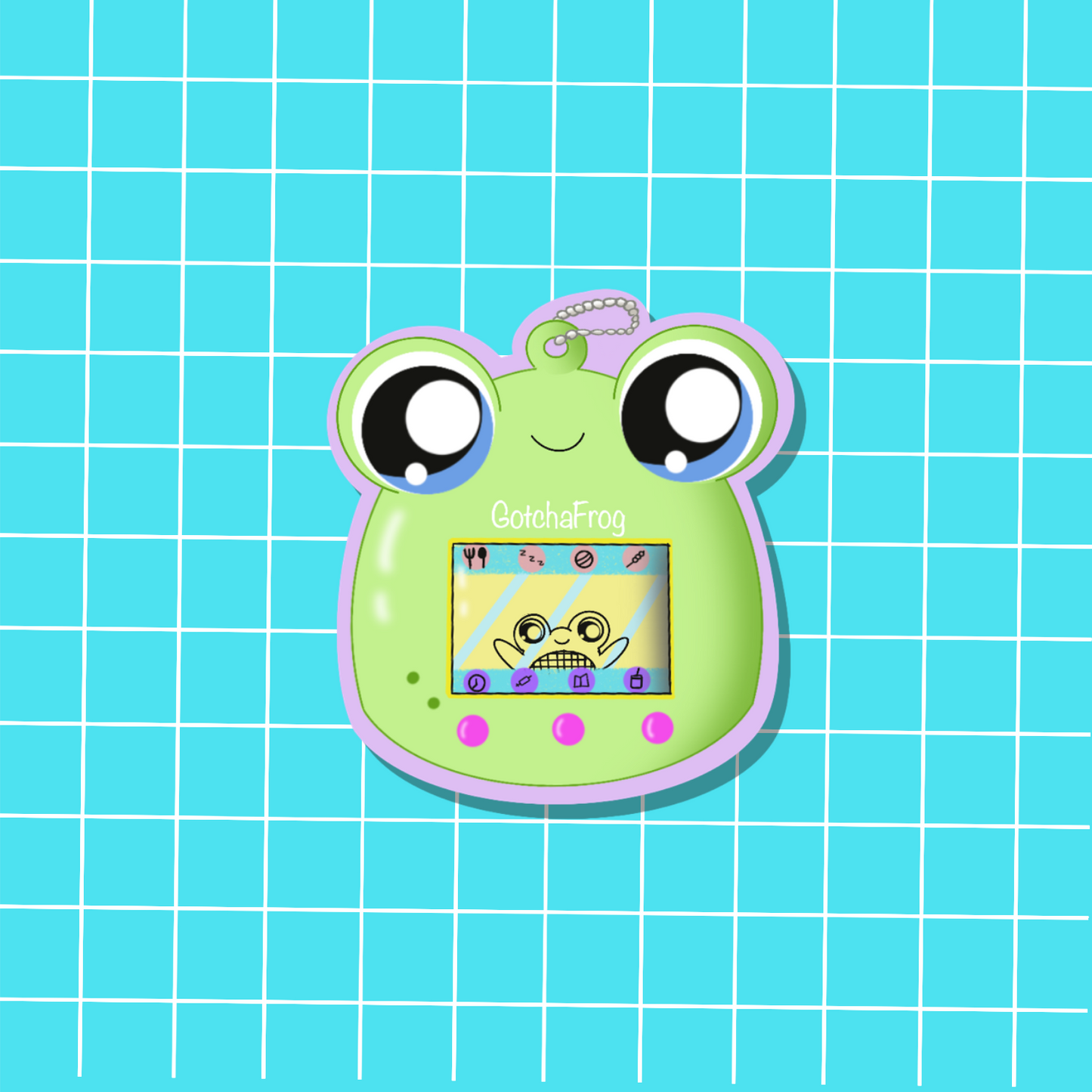 Gotcha Frog (Retro) Sticker