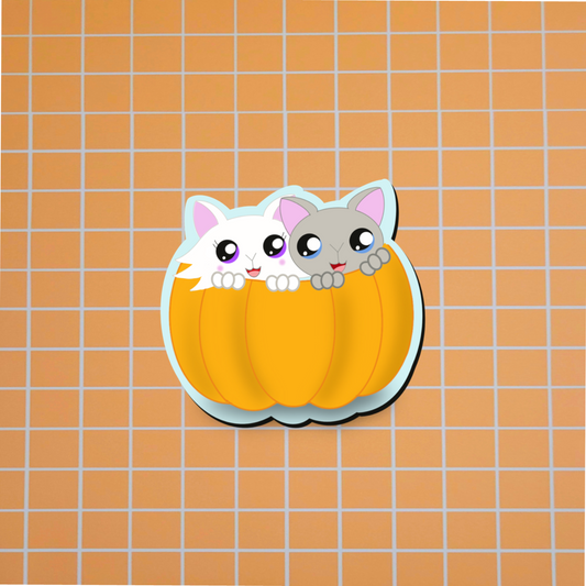 Pumpkin Kitties Sticker