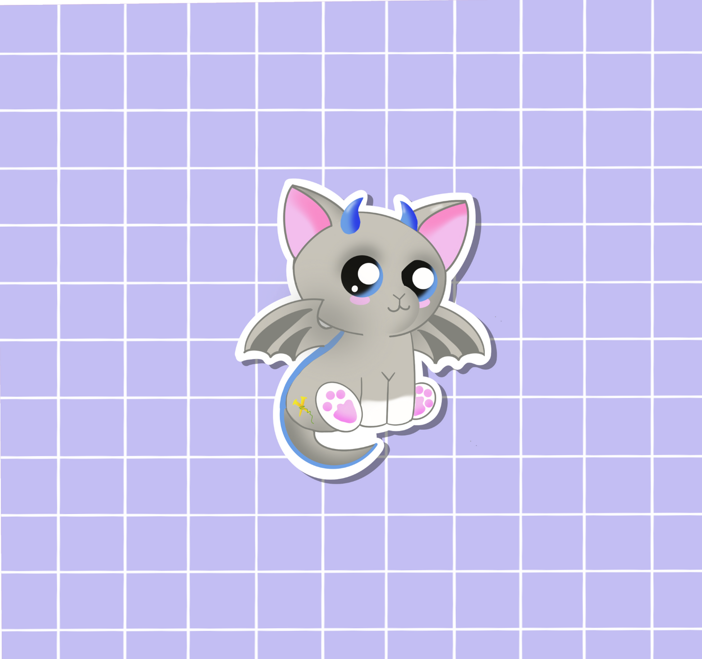 ADF Grey the Cat Dragon Sticker