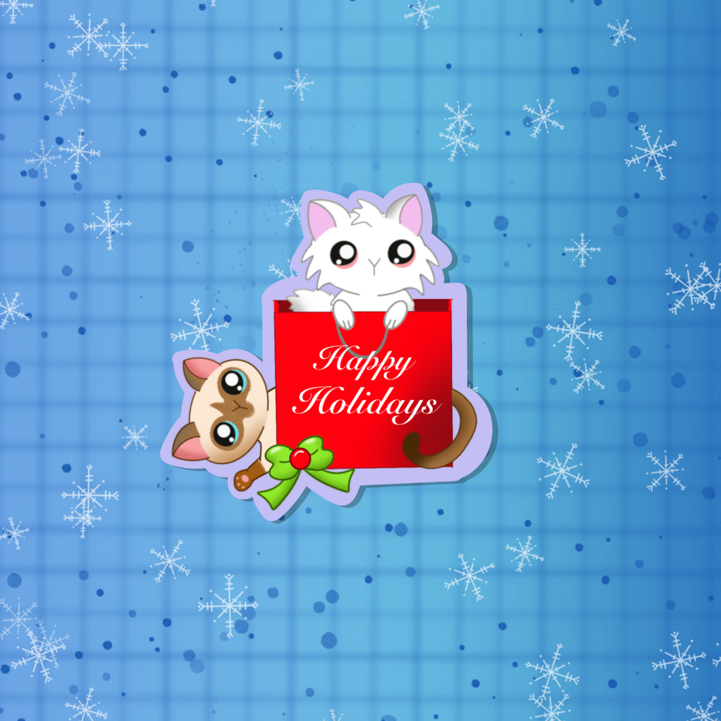 Holiday Cats Sticker