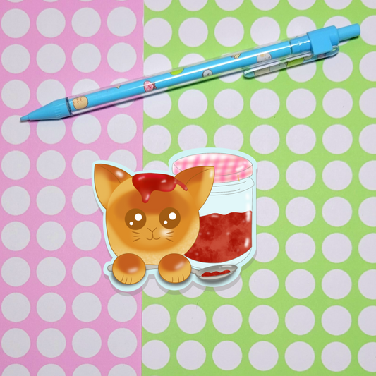 Kitten Biscuit with Jam Sticker