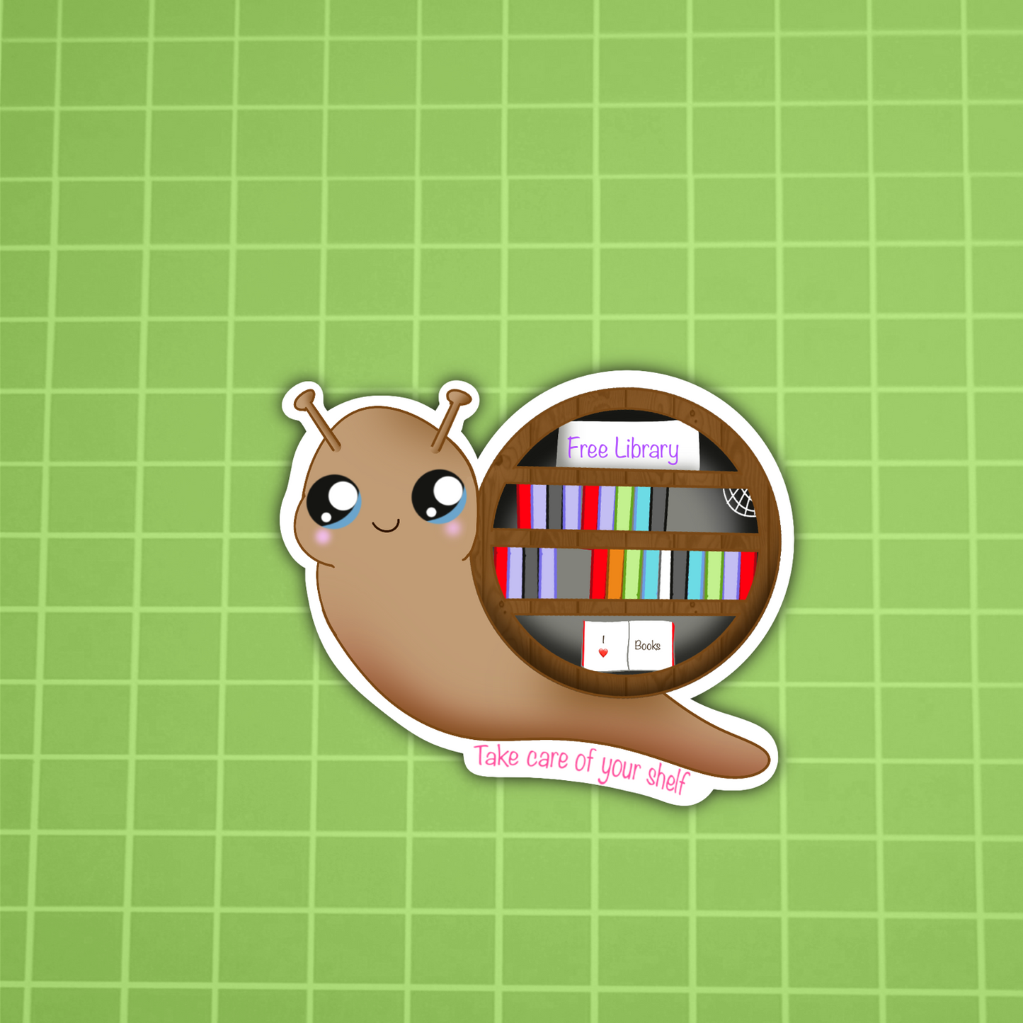 Library Snail Sticker