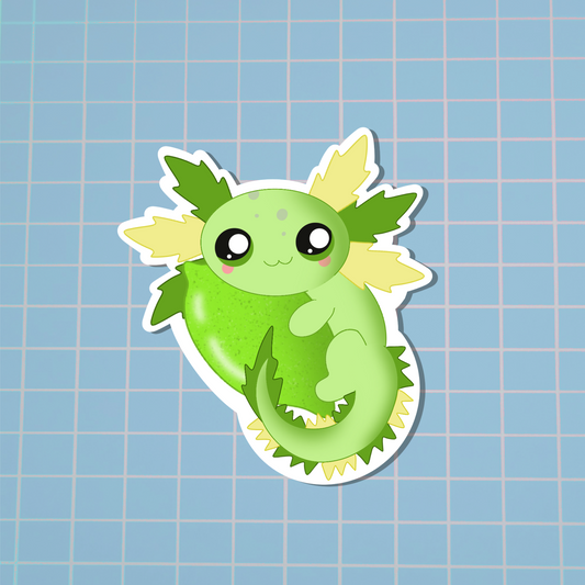 Lime Axolotl Sticker