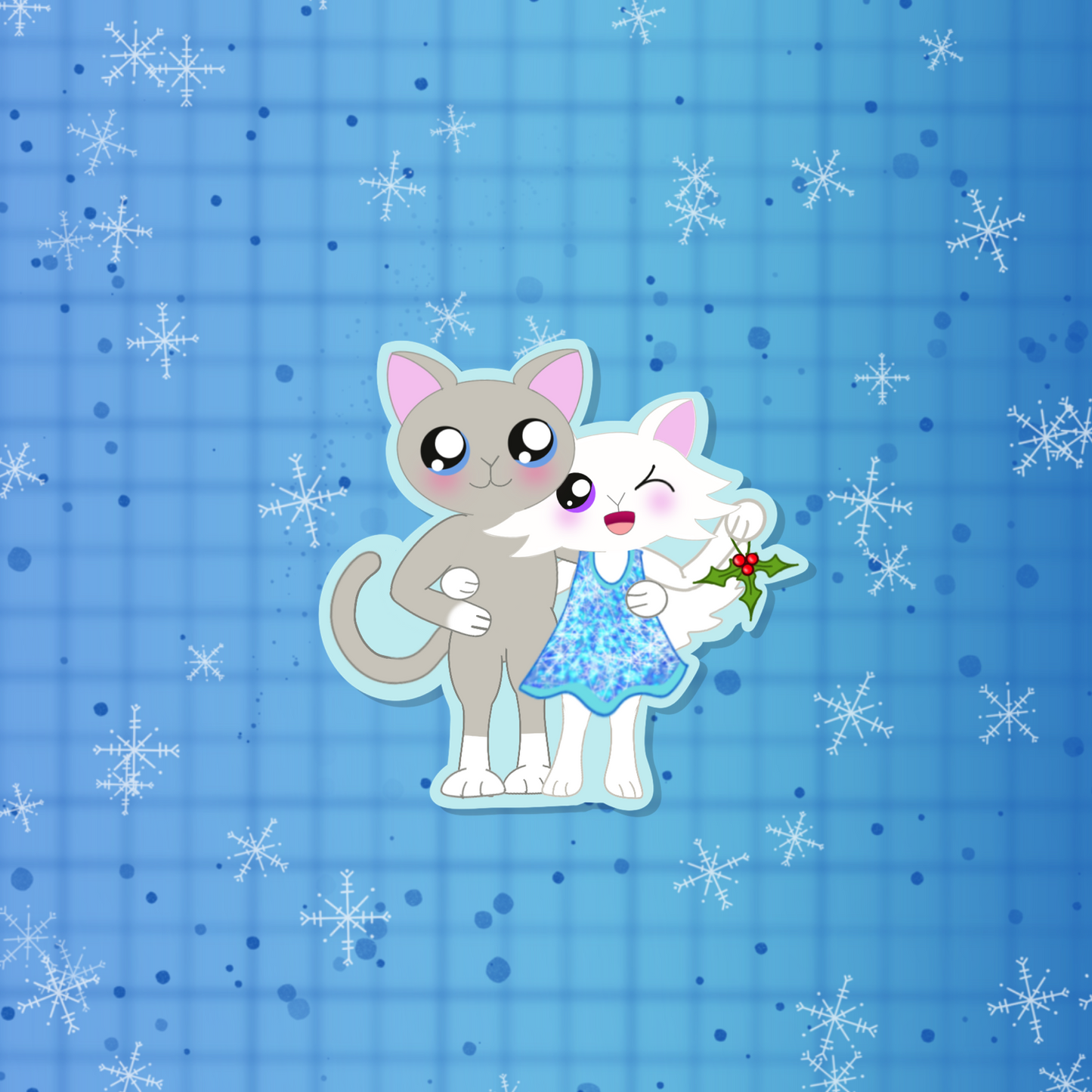 Mistletoe Cat Sticker 2024