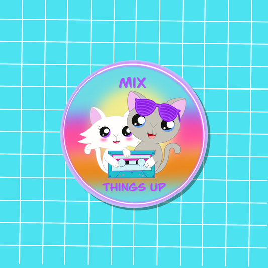 Mix Things Up (Retro) Sticker
