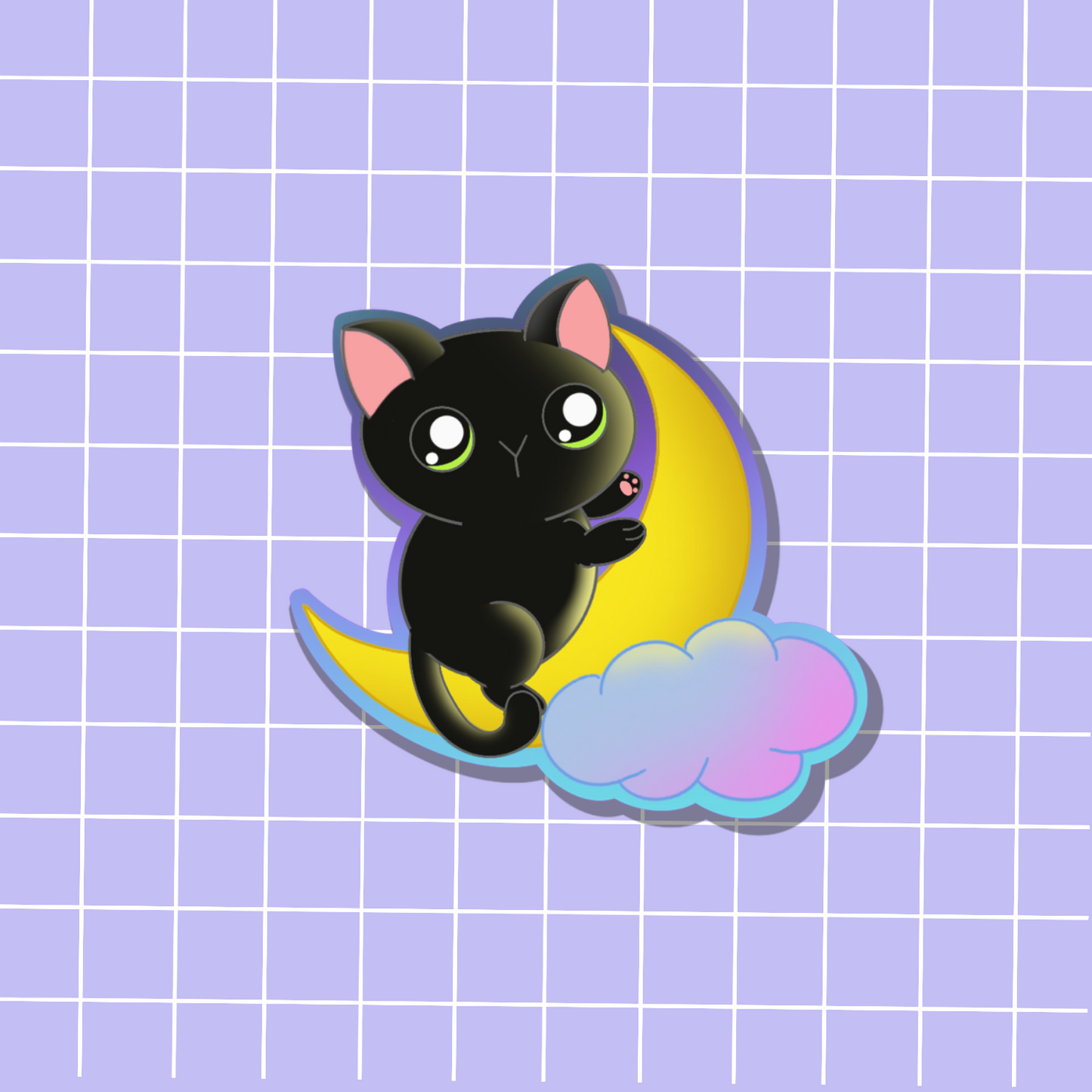 Moon Kitty Sticker