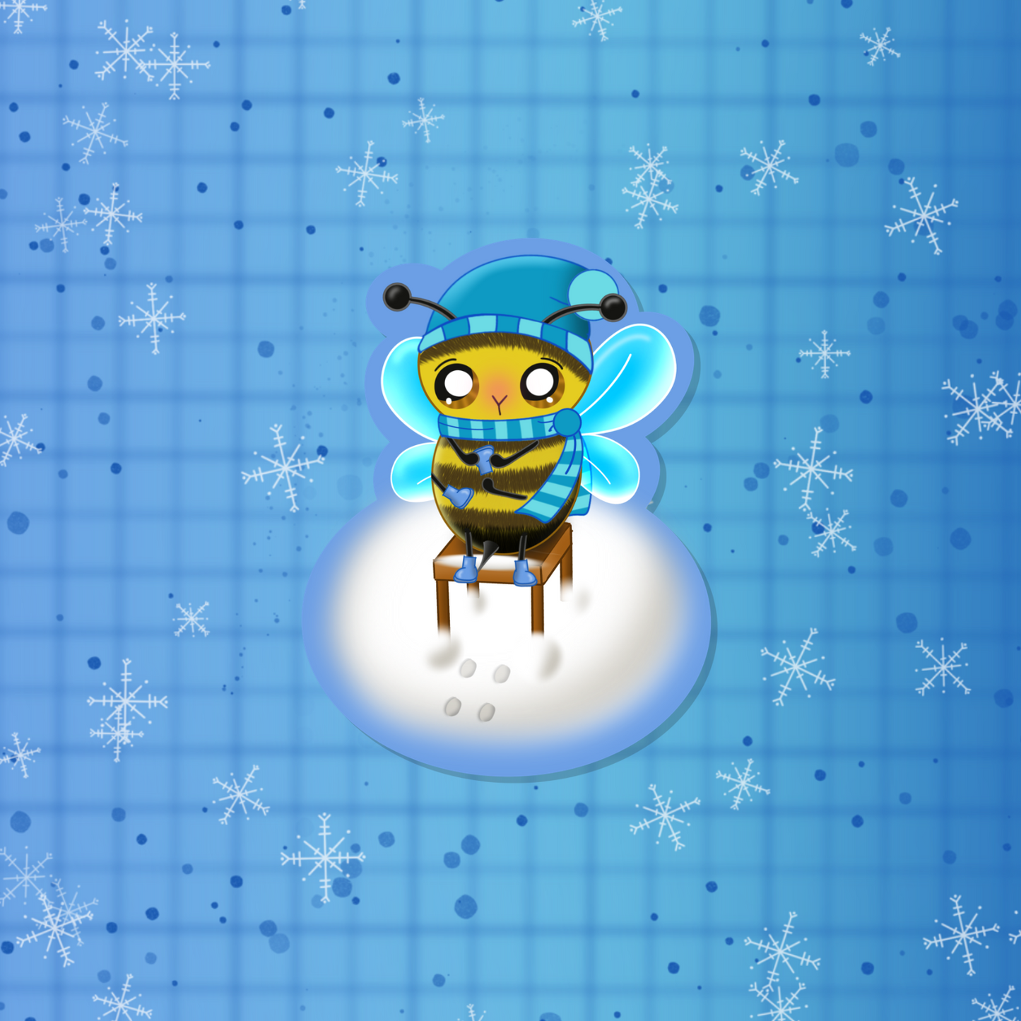 Oliver Bee Winter Sticker