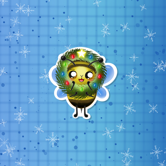 Oliver Bee Wreath Sticker