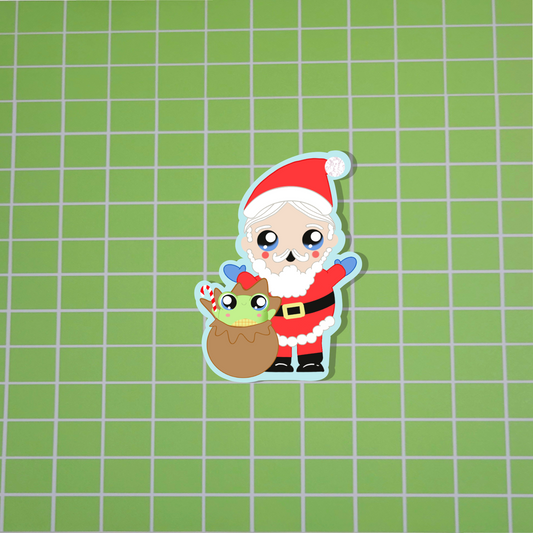 Santa and Luci Sticker