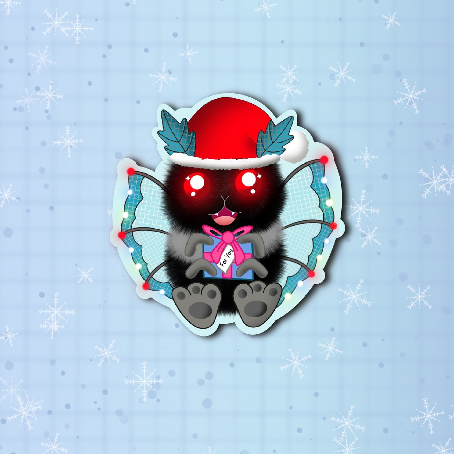 Holiday Mothman Sticker