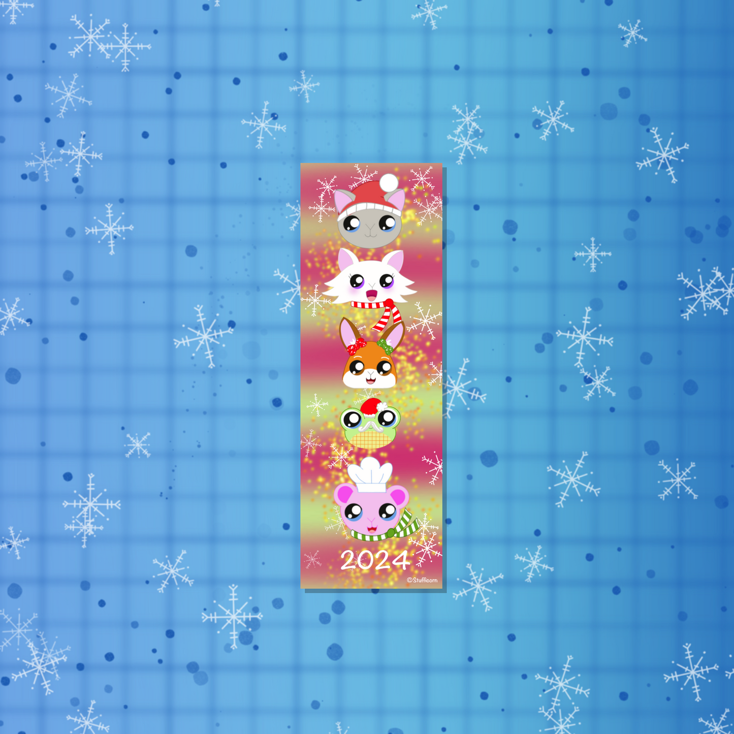 Stuffi Friends Holiday Bookmark