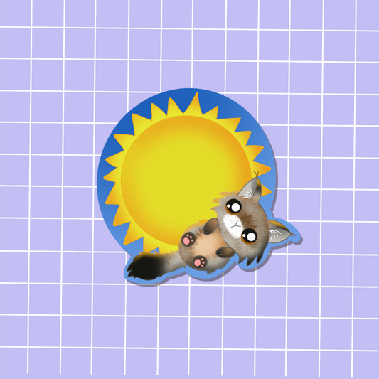 Fun In The Sun Kitty Sticker