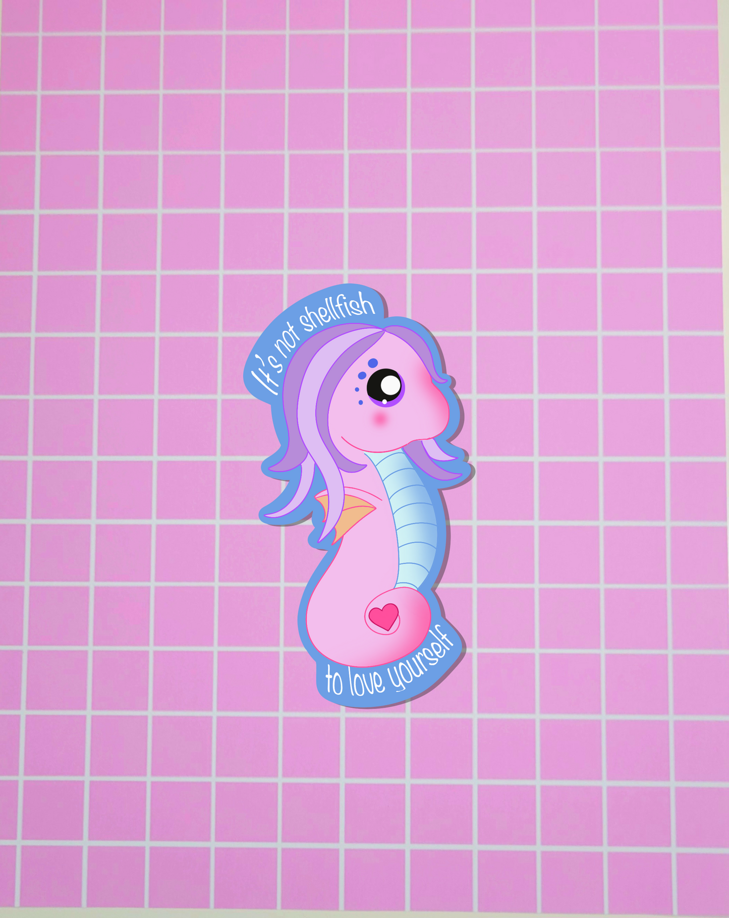 Love Yourself Seahorse Sticker