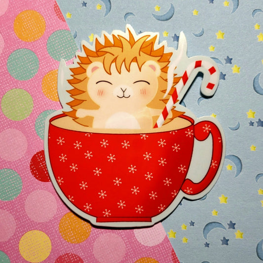 Hot Cup of Hedgehog Sticker