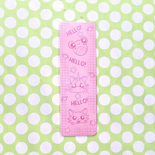 HELLO! Pink Bookmark